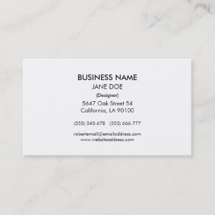 Clean, Basic Business Card Template