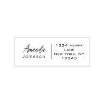 Clean Basic Simple Return Address Full Name