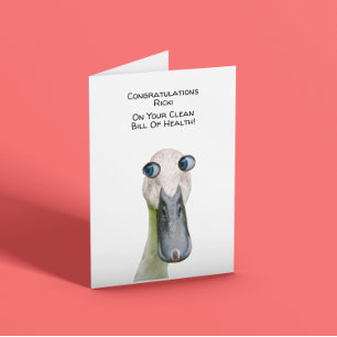 Clean Bill Of Health customisable get well soon Card