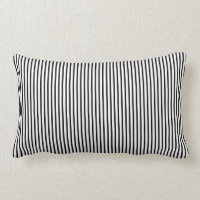 Clean Black Stripe Lumbar Throw Pillow