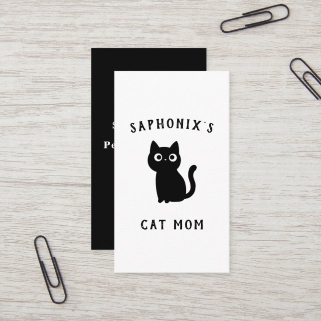 Clean Black & White Clean Business Card  (Front/Back In Situ)