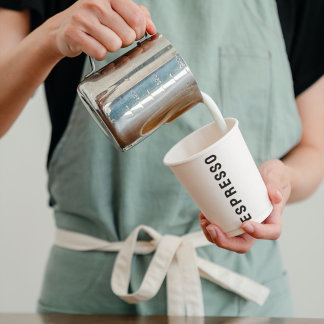 Clean Black & White Espresso Takeaway Coffeshop  Paper Cups