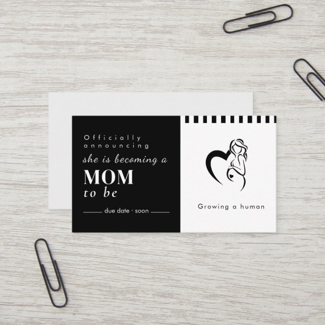 Clean Black & White	Minimal Business Card  (Front/Back In Situ)