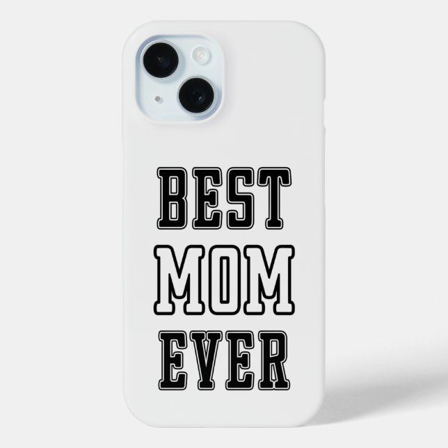 Clean Black & White Modern Phone Case | best mum  (Back)