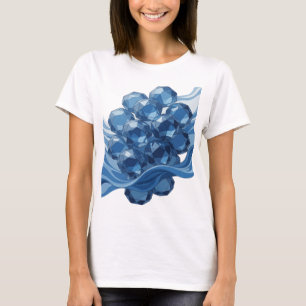Clean Blue BLUE GEMS Quote Design T-Shirt