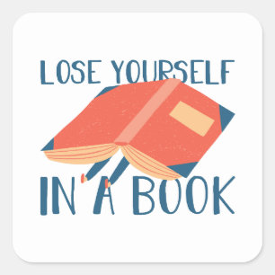 Clean Book Lover read more books book club Square Sticker