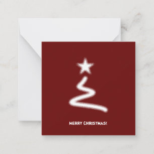 Clean Bordeaux Corporate QR Code Christmas Tree Card