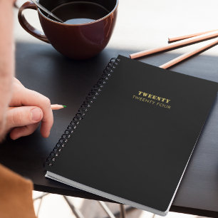 Clean Business Corporate gold Black Script 2024 Planner
