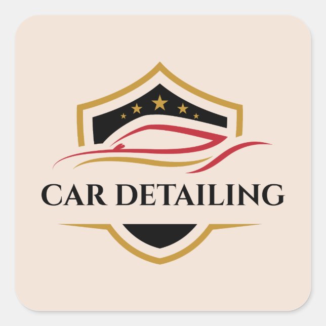 Clean Car Detailer Logo Sticker  (Front)