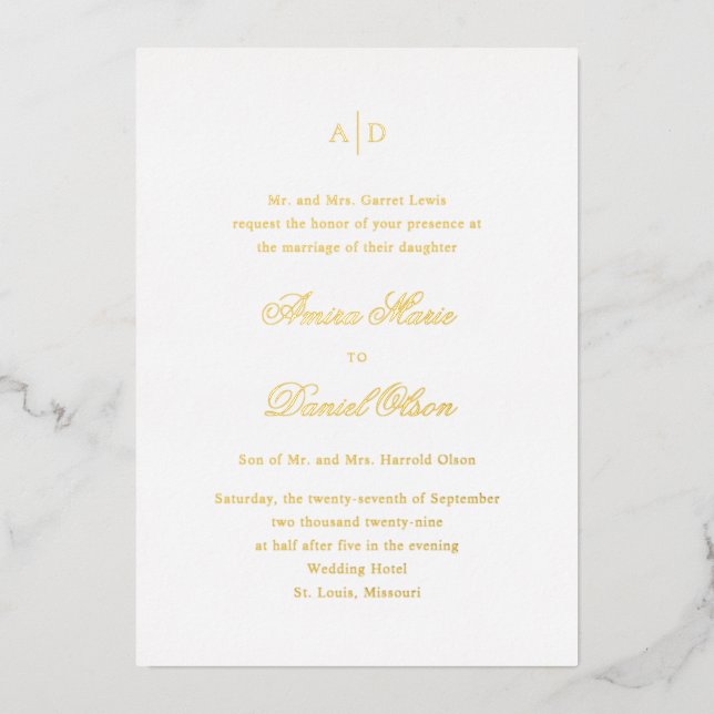 Clean Classic Wedding (Front)