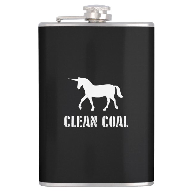 Clean Coal Hip Flask (Front)
