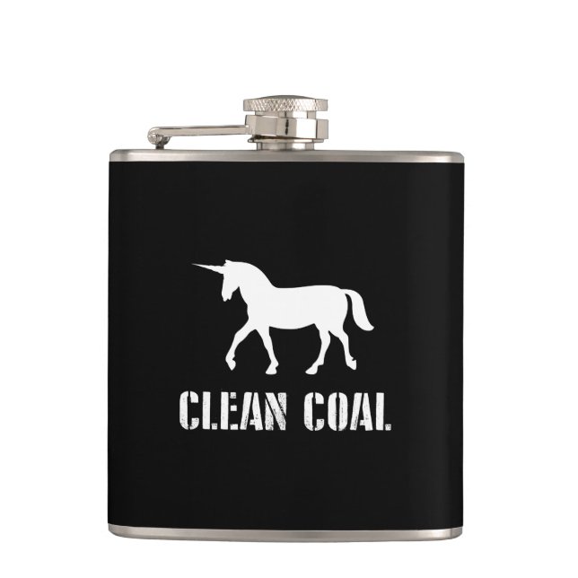 Clean Coal Hip Flask (Front)