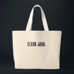 Clean Code Clean Mind Minimalist Jumbo Tote Bag<br><div class="desc">The heavy-duty carry-all for tactical setups. An oversized,  durable tote bag designed for hauling laptops,  notebooks,  and hardware to your next deep work zone.</div>