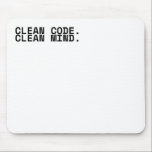 Clean Code Clean Mind Minimalist Technical Mouse  Pad<br><div class="desc">Precision at the point of input. High-quality surface featuring crisp,  high-definition typography for a command center that prioritizes logical order and mental bandwidth.</div>