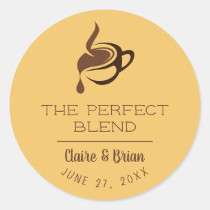 Clean Coffee Shop Logo Sticker