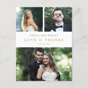 Clean Collage EDITABLE COLOR Thank You Postcard