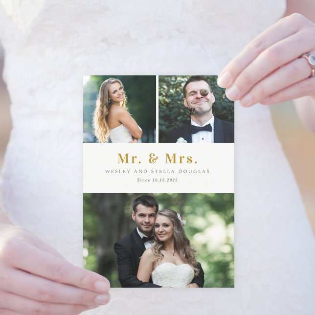 Clean Collage Editable Colour Wedding Announcement (Creator Uploaded)