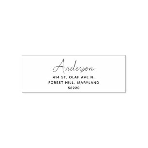 Clean Contemporary Self-Inking Address Stamp