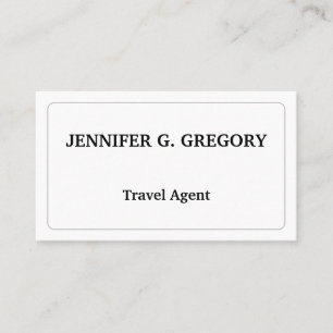 Clean & Customisable Travel Agent Business Card