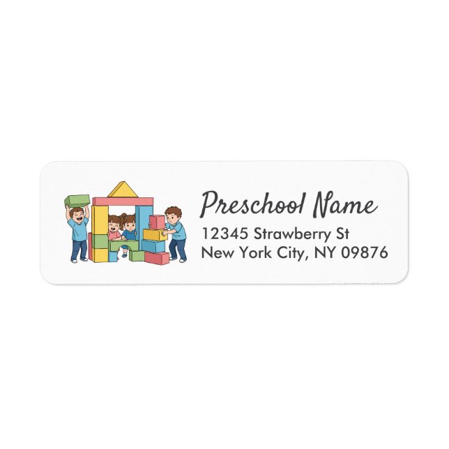Clean Daycare Return Address Label (Front)