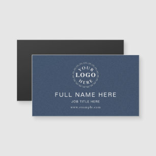 Clean Design Blue Textured Magnetic Business Card