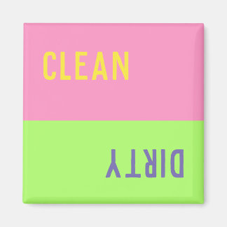 Clean Dirty Colorblock Dishwasher Magnet