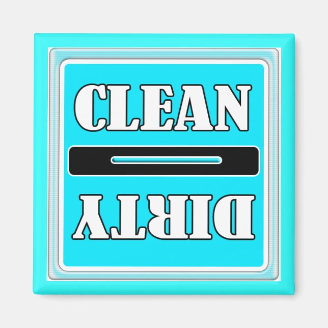 Clean Dirty Dish Washer Magnet (Front)