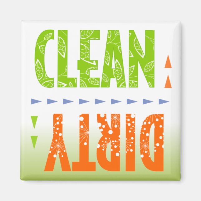 Clean/Dirty Dish Washer Magnet (Front)