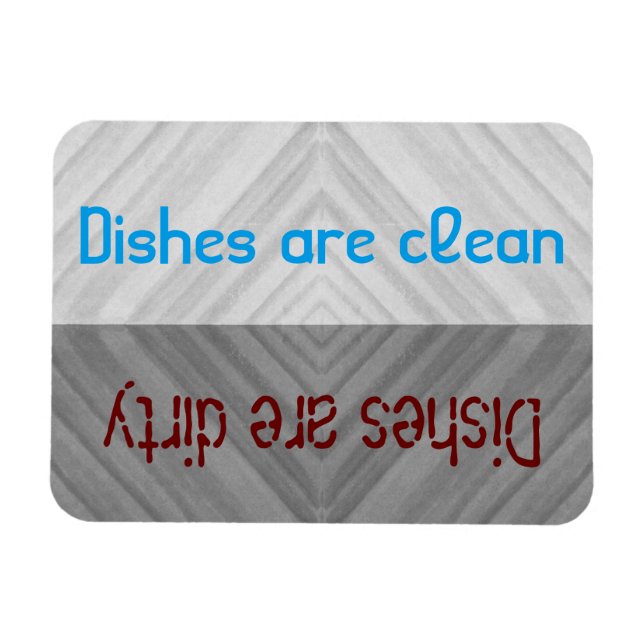 Clean | Dirty Dishes Dishwasher Magnet (Horizontal)