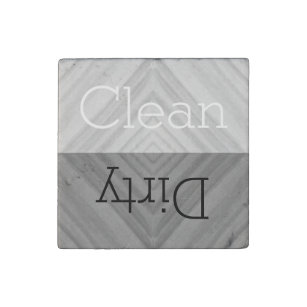 Clean   Dirty Dishes Dishwasher Stone Magnet