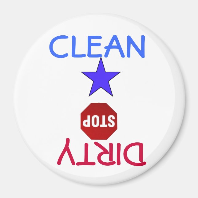 Clean Dirty Dishes in Dishwasher Magnet (Front)