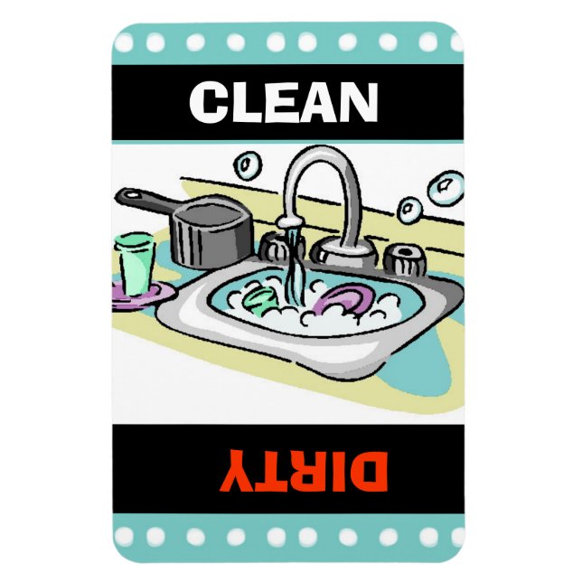 Clean/Dirty Dishes Magnet (Vertical)
