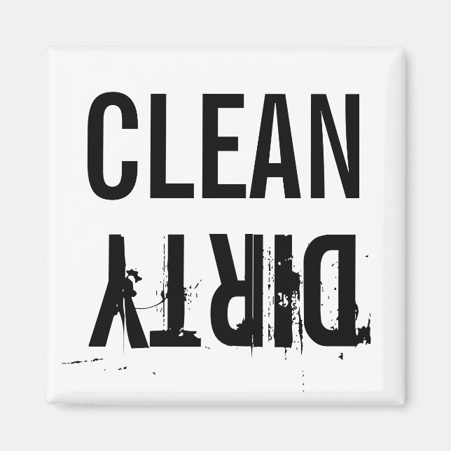 Clean Dirty Dishwasher Kitchen Magnet (Front)