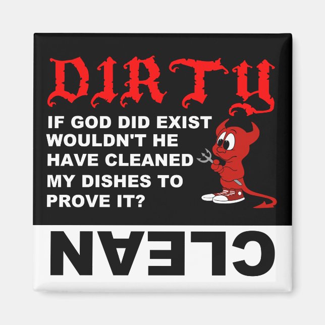 Clean Dirty Dishwasher magnet (Front)