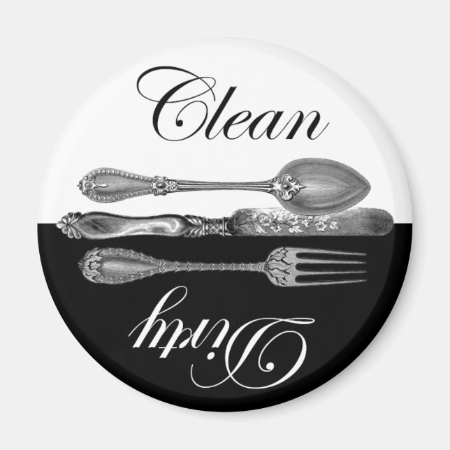 Clean & Dirty Dishwasher Magnet (Front)