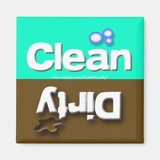 Clean / Dirty Dishwasher Magnet (Front)