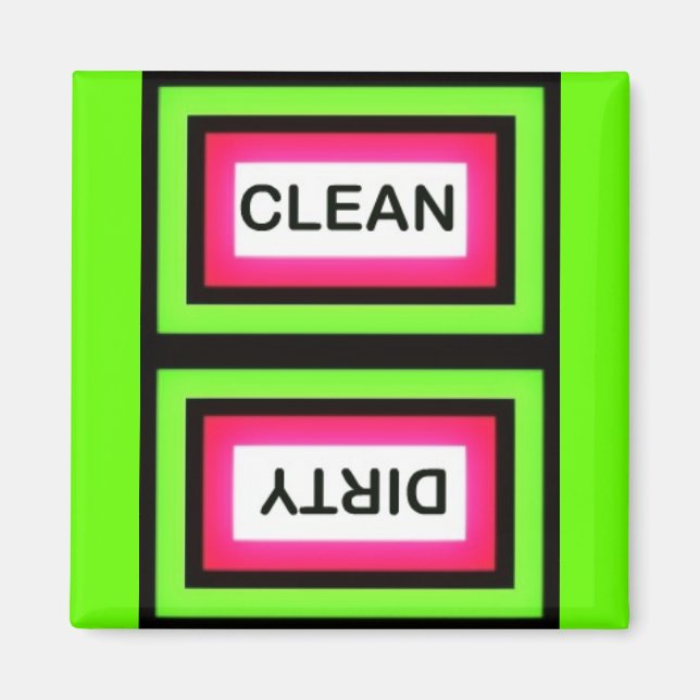 Clean-Dirty Dishwasher Magnet (Front)