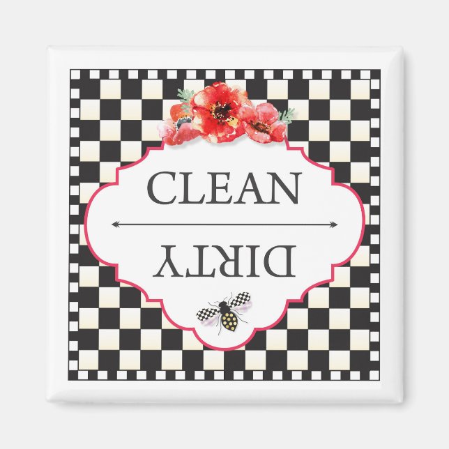 Clean Dirty Dishwasher Magnet (Front)