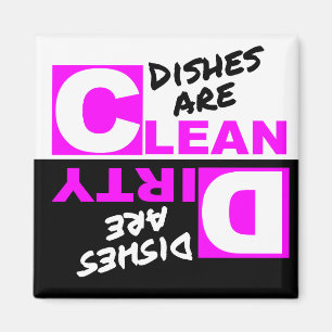 Clean Dirty Dishwasher magnet
