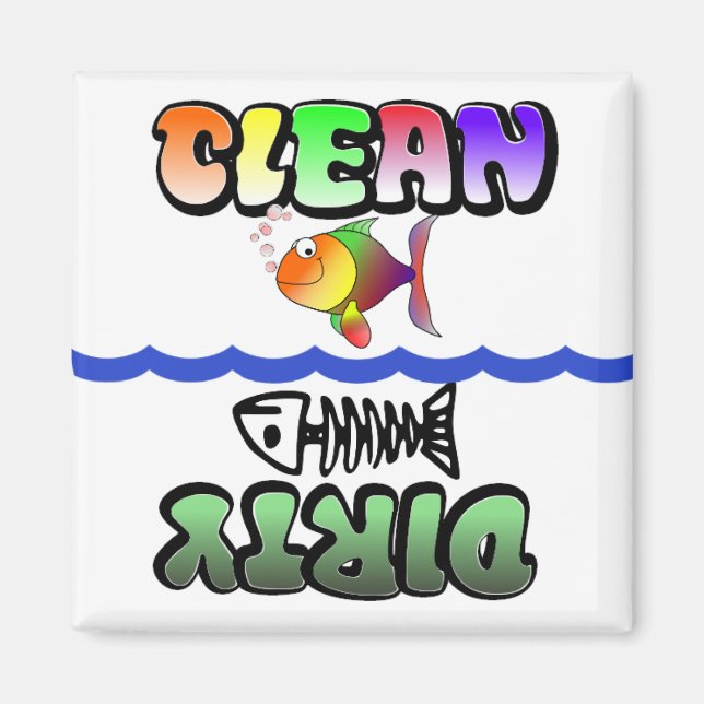 Clean Dirty Dishwasher magnet (Front)