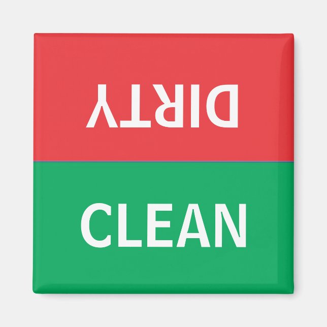 Clean Dirty Dishwasher Magnet (Front)