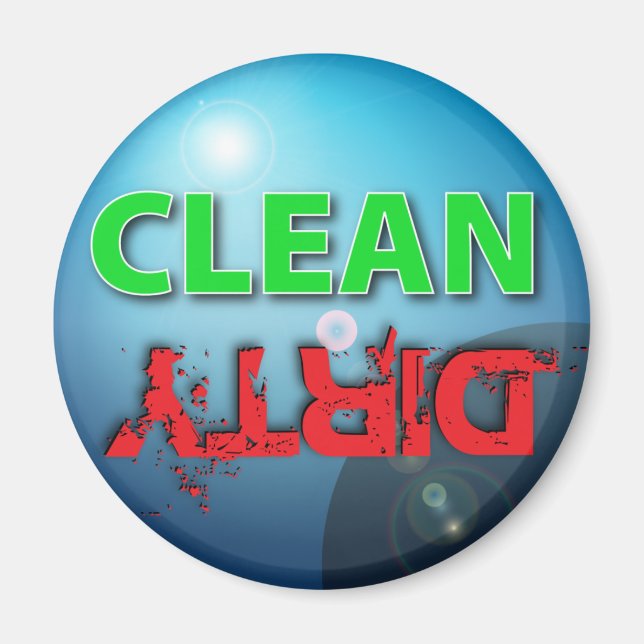 Clean-Dirty dishwasher magnet (Front)