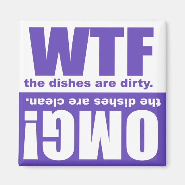 Clean Dirty Dishwasher magnet (Front)