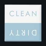 Clean Dirty Dishwasher Magnet in Custom Colours<br><div class="desc">Choose your own background colour, the other half is white; Simple straight forward clean dirty dishwasher magnet. 2" x 2". You can also add your own text to suit your business as a promotional tool. Click "customise it" to pick the colour on the right; if you click the eye dropper...</div>
