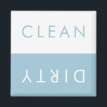 Clean Dirty Dishwasher Magnet in Custom Colours<br><div class="desc">Choose your own background colour, the other half is white; Simple straight forward clean dirty dishwasher magnet. 2" x 2". You can also add your own text to suit your business as a promotional tool. Click "customise it" to pick the colour on the right; if you click the eye dropper...</div>
