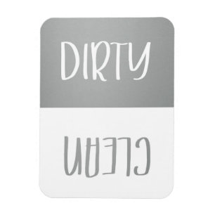 Clean Dirty Dishwasher Magnet Sign
