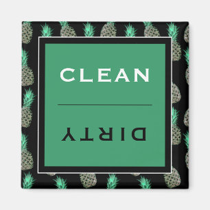 Clean/Dirty Dishwasher Tropical Pineapples Magnet