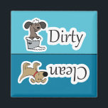 Clean / Dirty Dogs Dishwasher Magnet<br><div class="desc">Let your family know when the dishes in your dishwasher are clean or dirty with the help of the cute little dogs on this magnet. A clean pup is on one side with a dirty doggy on the other. Just flip the magnet to display the appropriate message.</div>