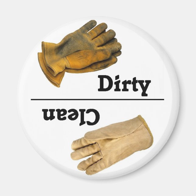 Clean/Dirty Glove Dishwasher Magnet (Front)