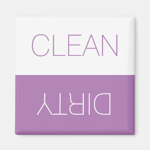 Clean Dirty indicator dishwasher lavender simple Magnet